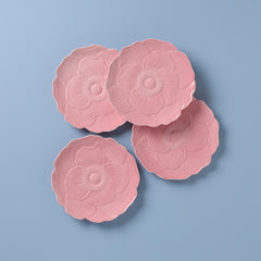 Lenox Butterfly Meadow Floral Pink Accent Plates, Set of 4, porcelain