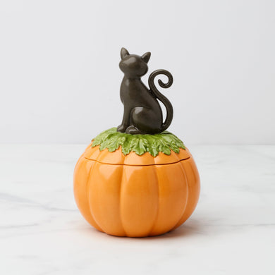 Lenox Haunted Halloween Covered Candy Jar, porcelain (view 2)