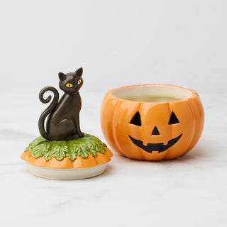 Lenox Haunted Halloween Covered Candy Jar, porcelain (view 3)