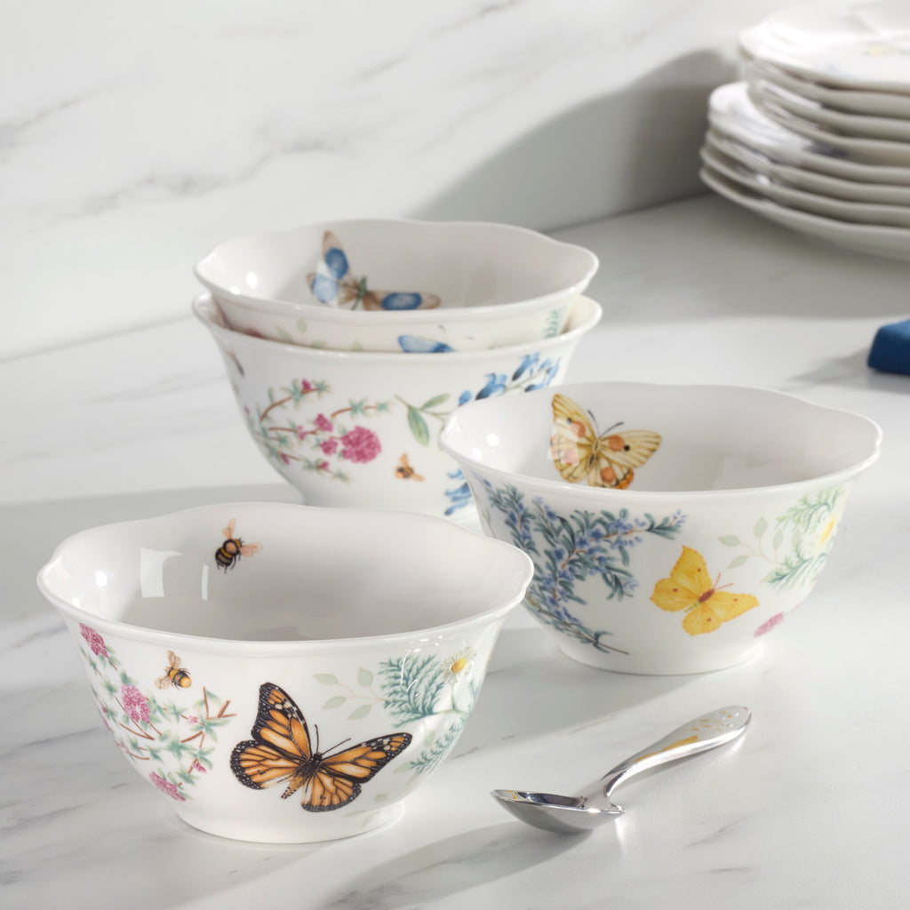 Lenox Butterfly Meadow Herbs Rice Bowls, Set of 4, porcelain (view 7)