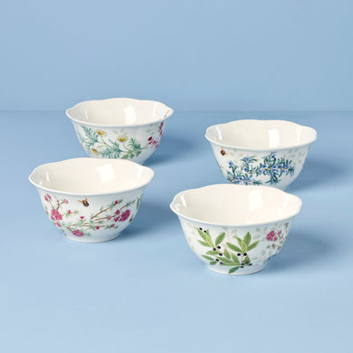 Lenox Butterfly Meadow Herbs Rice Bowls, Set of 4, porcelain (view 2)