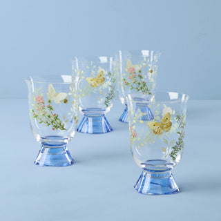 Lenox Butterfly Meadow Herbs Short Tumblers, Set of 4, glass