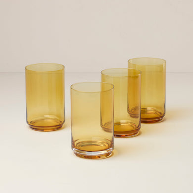 Lenox Tuscany Classics Stackable Amber Coolers, Set of 4, glass