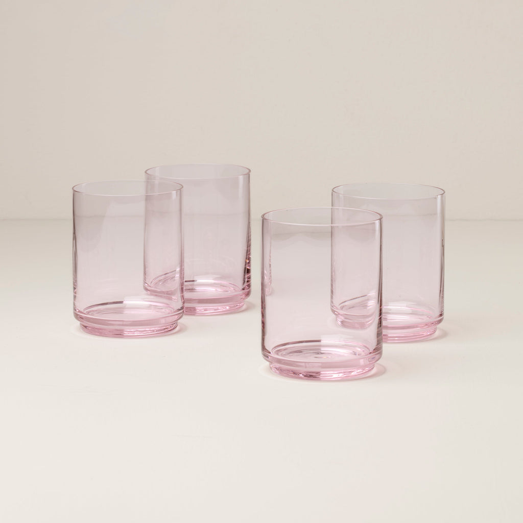 Lenox Tuscany Stackable Blush Tall Glasses, Set of 4, glass