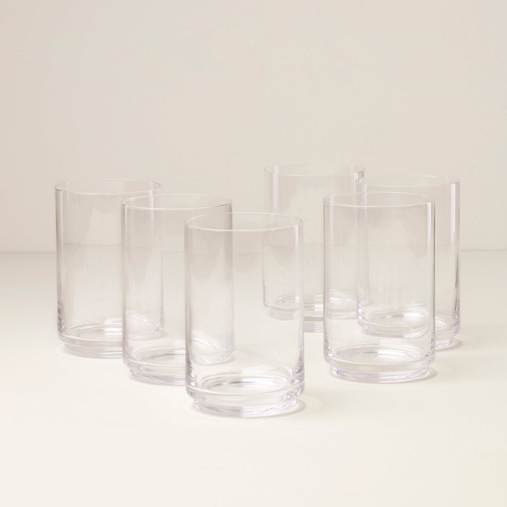 Lenox Tuscany Stackable Glass Coolers, Set of 6, glass