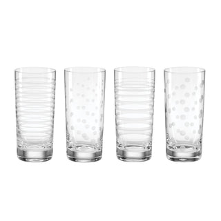 Oneida Mingle Highball Glasses, Set of 4, glass