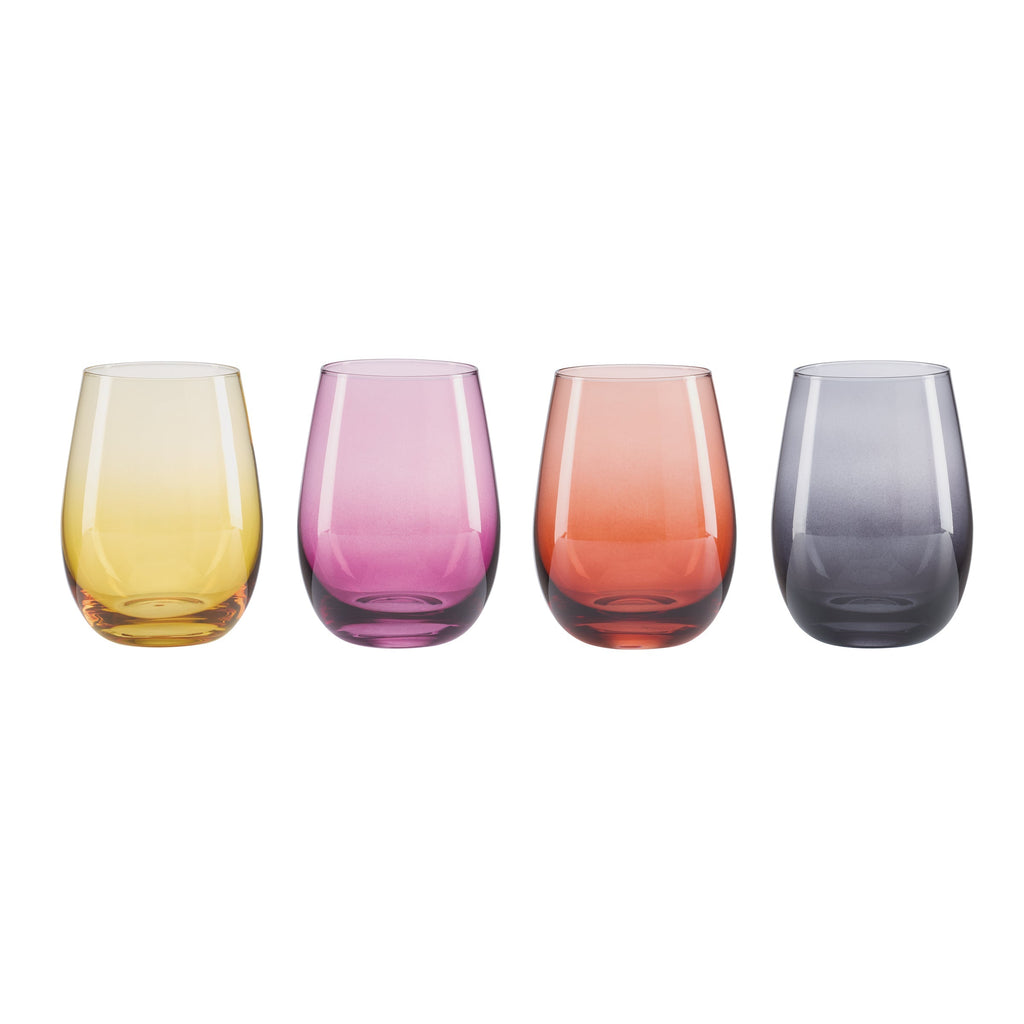 Oneida Golden Hour Stemless Wine Glasses, Set of 4, glass