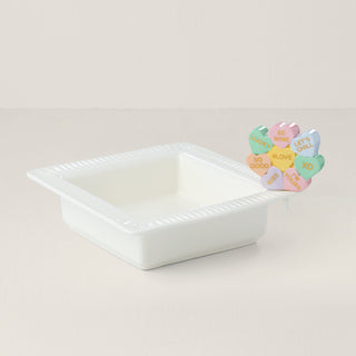 Lenox Profile Poppers Square Bowl & Heart Candy Set, porcelain