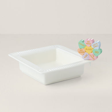 Lenox Profile Poppers Square Bowl & Heart Candy Set, porcelain