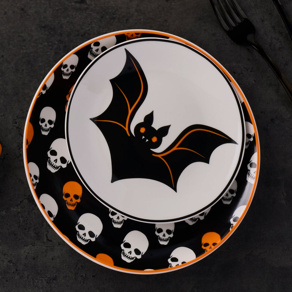 Oneida Vintro Halloween Accent Plates, Set of 4, porcelain (view 7)