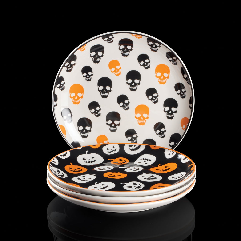 Oneida Vintro Halloween Accent Plates, Set of 4, porcelain (view 6)