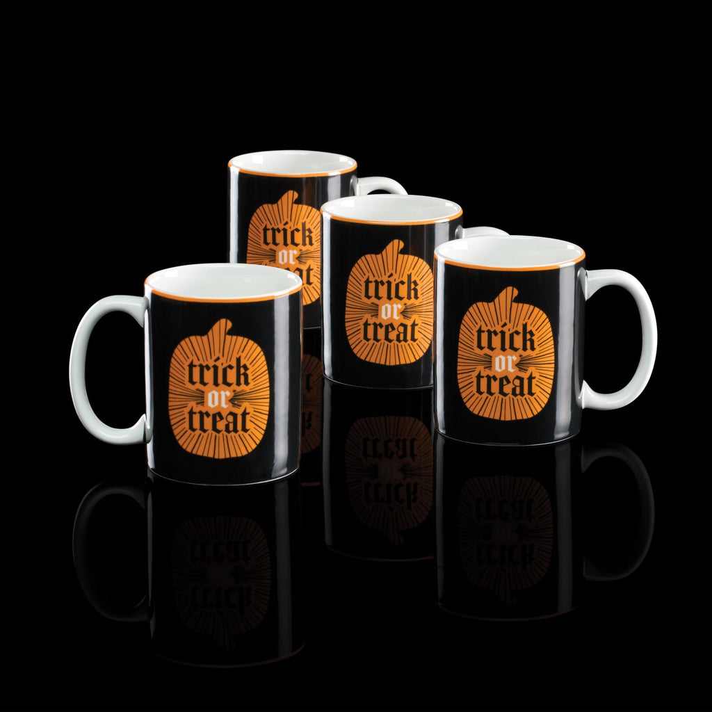 Oneida Vintro Halloween Mugs, Set of 4, porcelain (view 3)