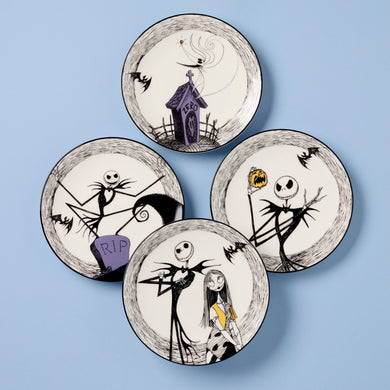 Lenox Nightmare Before Christmas Accent Plates, Set of 4, porcelain