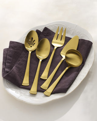 Lenox Portola Gold Satin 5-Piece Hostess Set, 18/10 stainless steel (view 4)