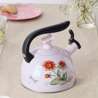 Lenox Butterfly Meadow Colors Tea Kettle, enamelware (view 3)