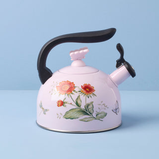 Lenox Butterfly Meadow Colors Tea Kettle, enamelware