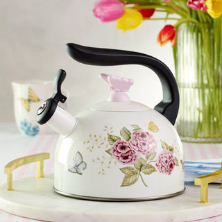 Lenox Butterfly Meadow Tea Kettle, enamelware (view 3)