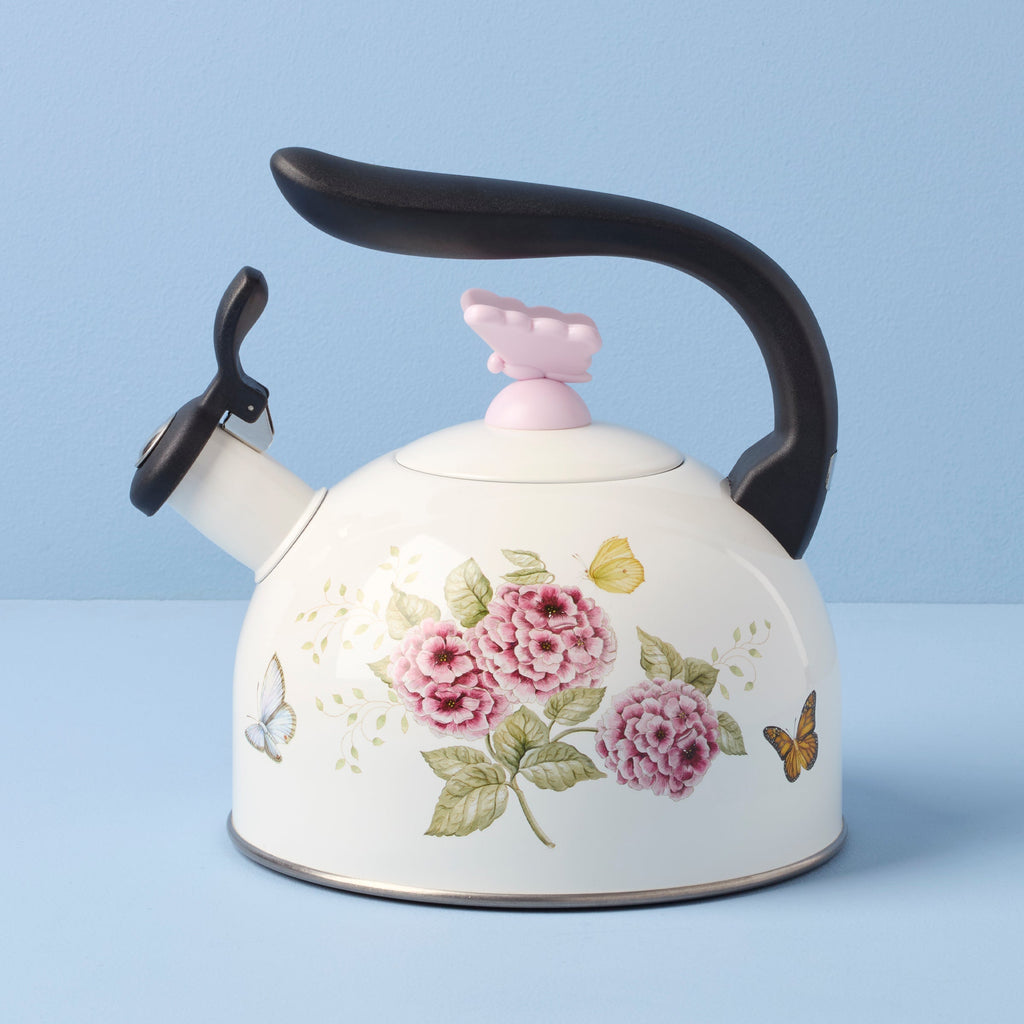 Lenox Butterfly Meadow Tea Kettle, enamelware (view 2)
