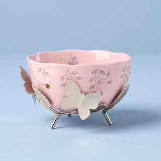Lenox Butterfly Meadow Bowl with Stand, porcelain