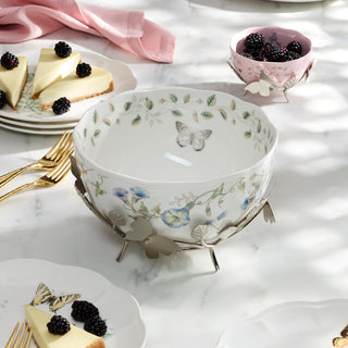 Lenox Butterfly Meadow 25th Anniversary Bowl with Stand, porcelain (view 3)