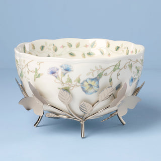 Lenox Butterfly Meadow 25th Anniversary Bowl with Stand, porcelain
