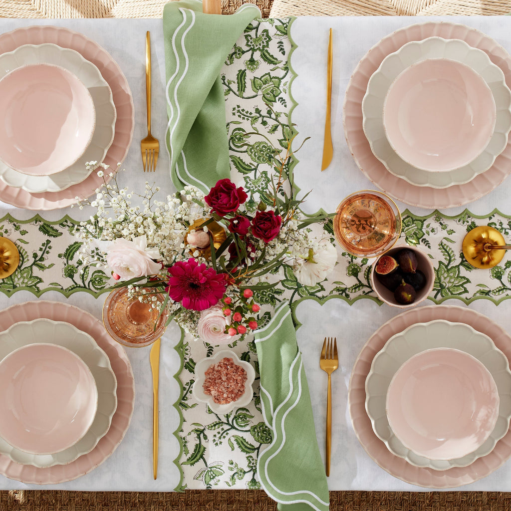 Lenox French Perle Scallop Blush 12-Piece Dinnerware Set, stoneware (view 3)
