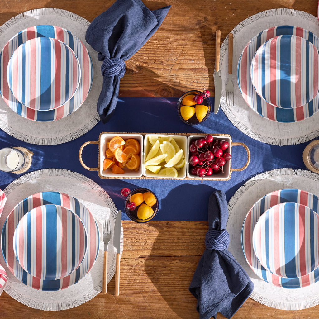 Oneida 24 Seven Melamine Stripe 12-Piece Dinnerware Set, melamine (view 3)
