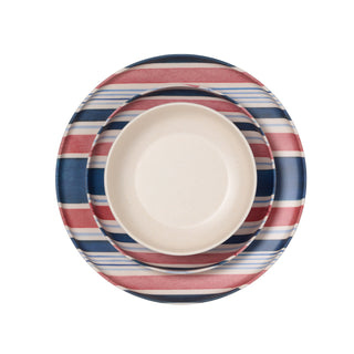 Oneida 24 Seven Melamine Stripe 12-Piece Dinnerware Set, melamine (view 12)