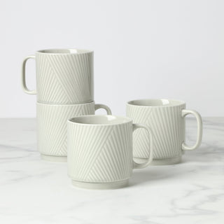 Lenox Modulus Vapor Mugs, Set of 4, porcelain