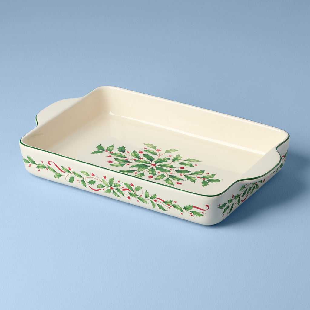 Lenox Holiday Rectangular Baking Dish, stoneware