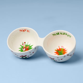 Lenox Merry Grinchmas Naughty or Nice Double Dip Bowl, porcelain (view 2)
