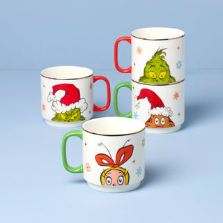 Lenox Merry Grinchmas Stackable Mugs, Set of 4, porcelain (view 2)