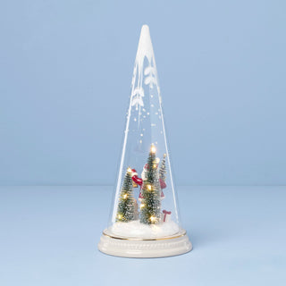 Lenox Merry & Magical Lit Santa With Lantern Figurine, porcelain/glass (view 3)