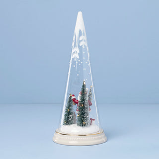 Lenox Merry & Magical Lit Santa With Lantern Figurine, porcelain/glass (view 4)