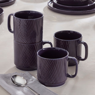 Lenox Modulus Nightshade Mugs, Set of 4, porcelain (view 2)