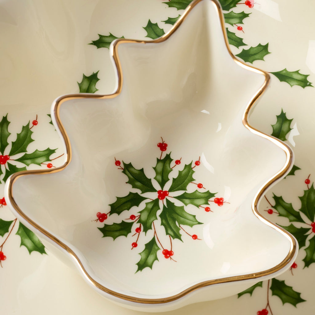 Lenox Holiday Tree Chip & Dip Set, dolomite (view 4)