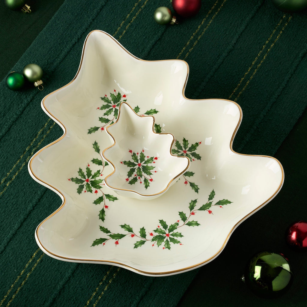 Lenox Holiday Tree Chip & Dip Set, dolomite (view 5)