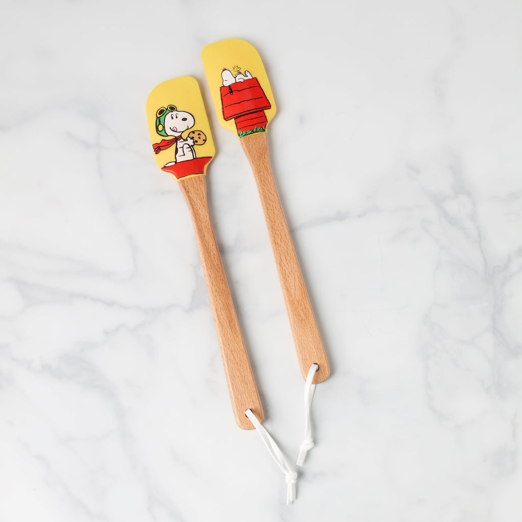 Lenox Chef Snoopy Yellow Spatulas, Set of 2, silicone