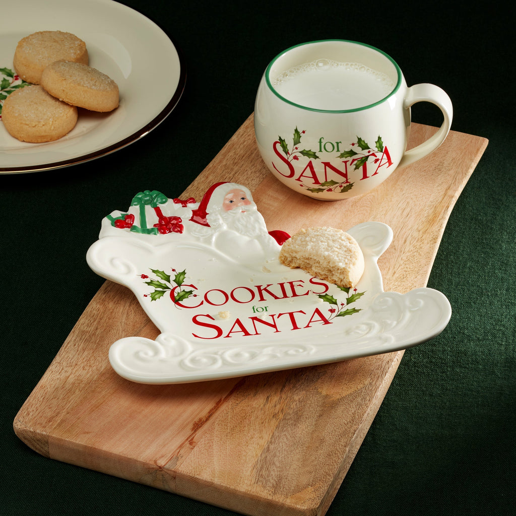 Lenox Holiday Cookies & Milk for Santa 2-Piece Set, porcelain (view 3)