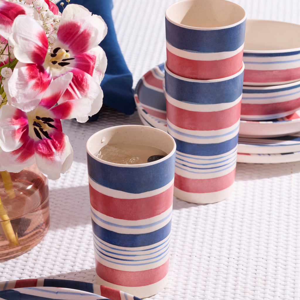 Oneida 24 Seven Melamine Tumblers - Set Of 4 - Stripe, melamine (view 2)