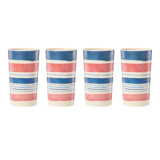 Oneida 24 Seven Melamine Tumblers - Set Of 4 - Stripe, melamine