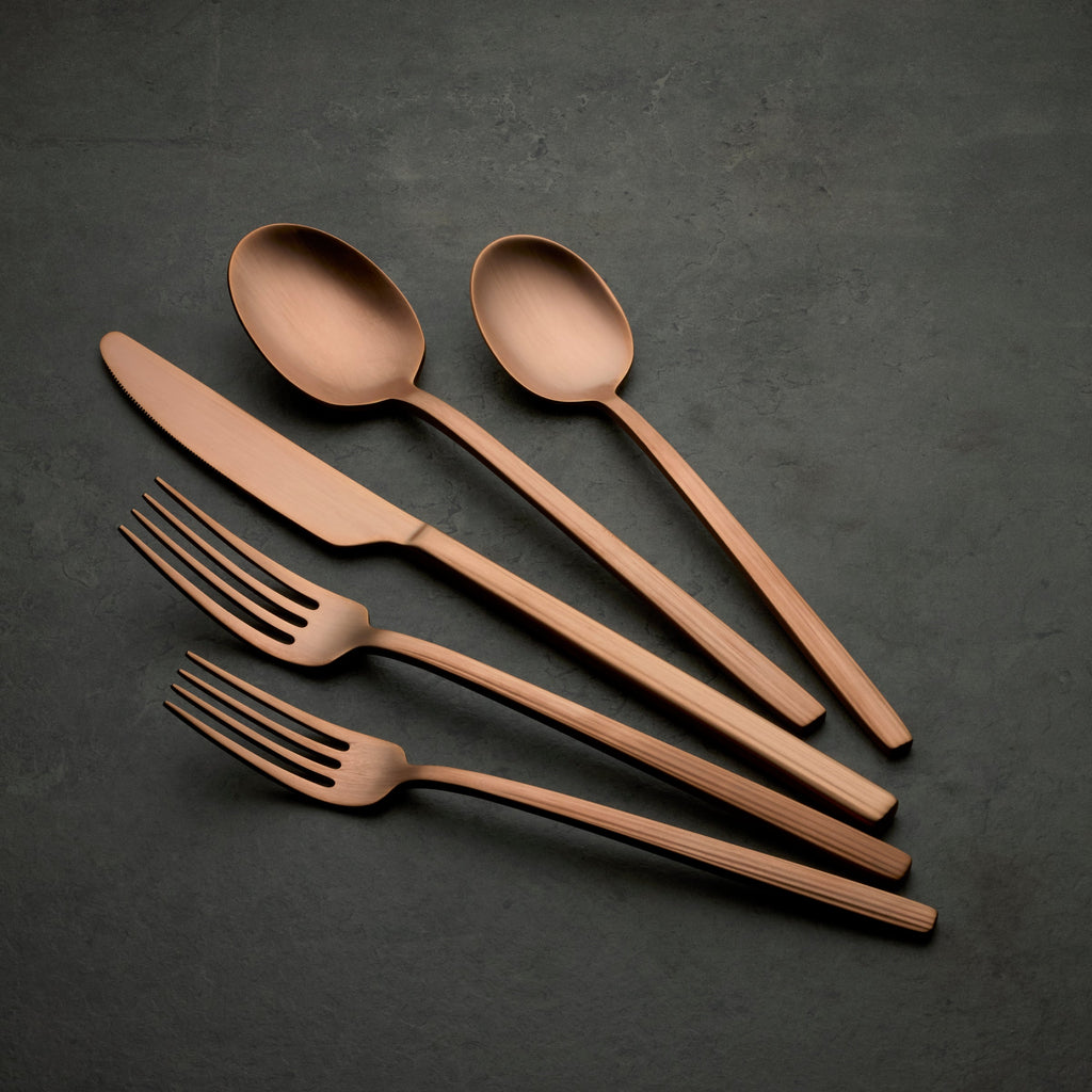 Oneida Dean Rose Gold Satin 20-Piece Flatware Set, 18/0 stainless steel (view 5)