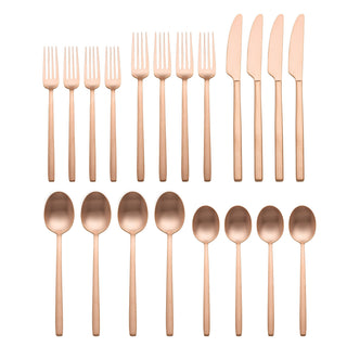 Oneida Dean Rose Gold Satin 20-Piece Flatware Set, 18/0 stainless steel (view 2)
