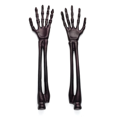 Oneida Vintro Halloween Skeleton Black Satin 2-Piece Salad Servers, aluminum
