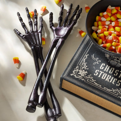 Oneida Vintro Halloween Skeleton Black Satin 2-Piece Salad Servers, aluminum (view 2)