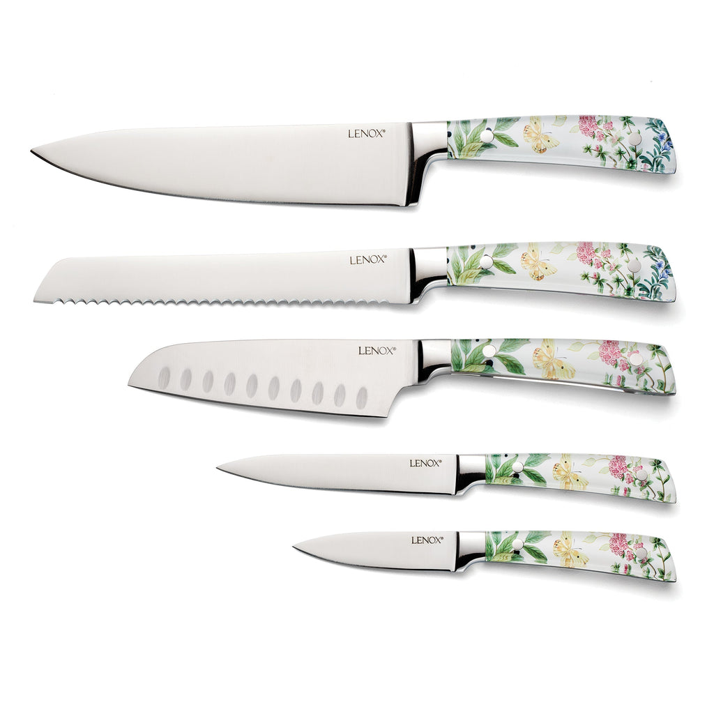 Lenox Butterfly Meadow Herbs 6-Piece Cutlery Block Set, stainless steel/wood (view 3)