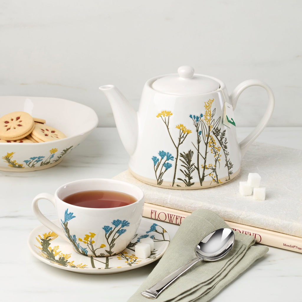 Lenox Wildflowers Tea Cup & Saucer, Set of 4, stoneware (view 2)