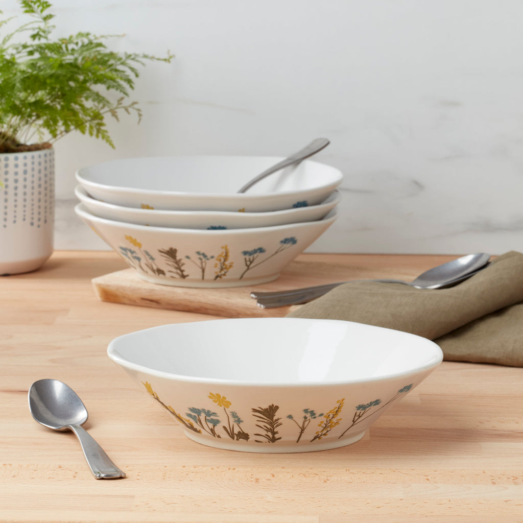 Lenox Wildflowers Pasta Bowls, Set of 4, stoneware (view 3)