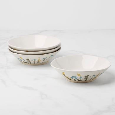 Lenox Wildflowers Pasta Bowls, Set of 4, stoneware