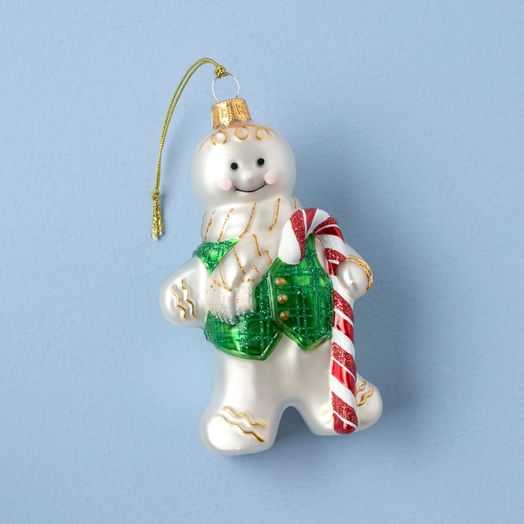 Lenox Blown Glass Gingerbread Ornament, glass